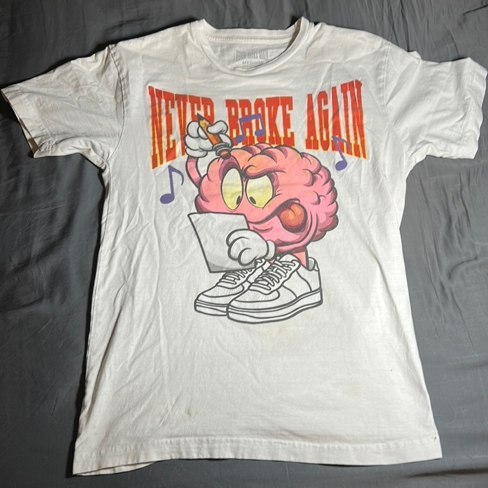 Never broke again shirt vintage white never broke again worn medium